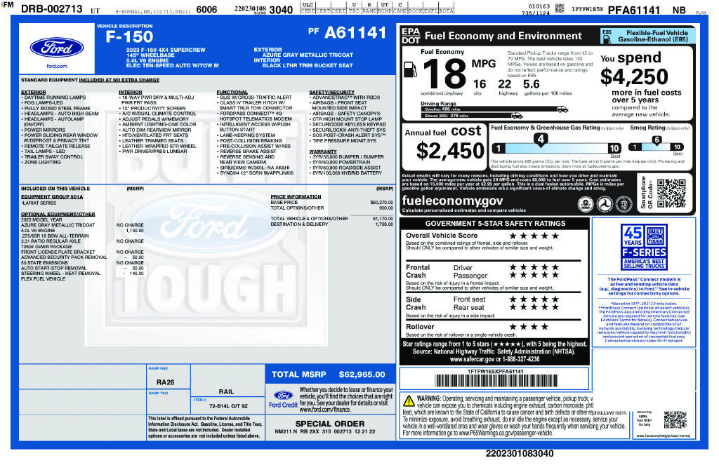 Used 2023 Ford F150 Lariat AWD/4WD image 48