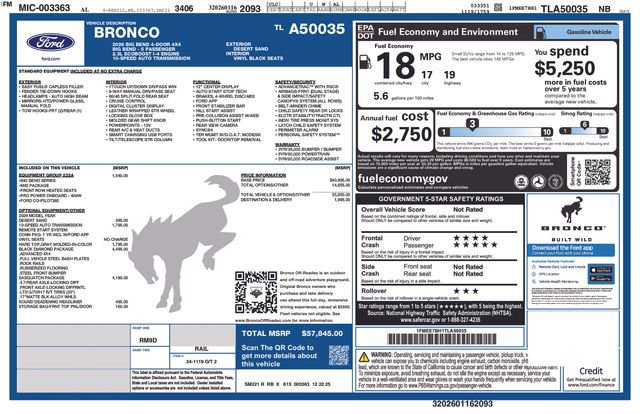 New 2026 Ford Bronco Big Bend w/ Black Diamond Package image 13