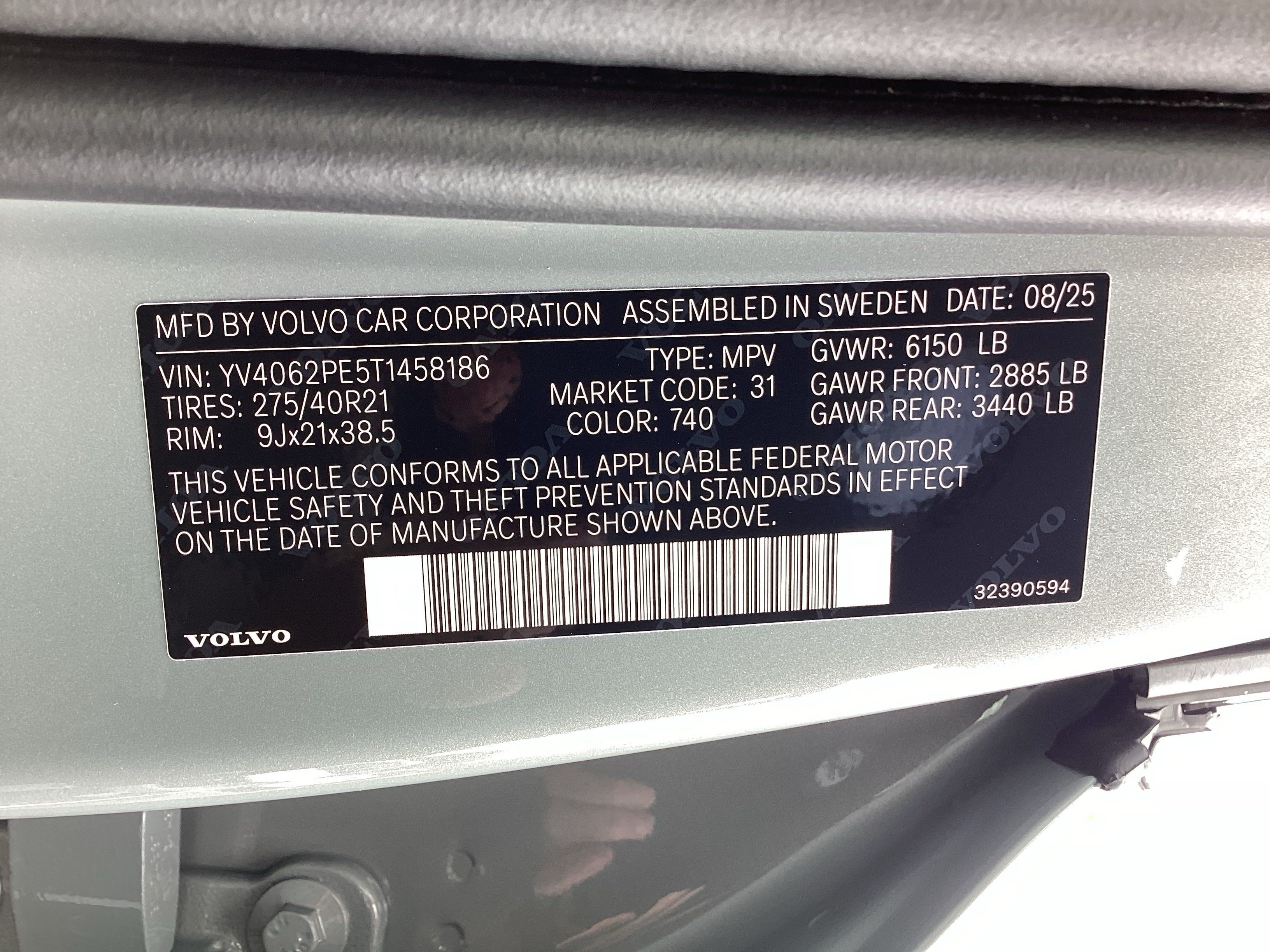Certified 2026 Volvo XC90 B6 Plus w/ Protection Package Premier AWD/4WD image 27