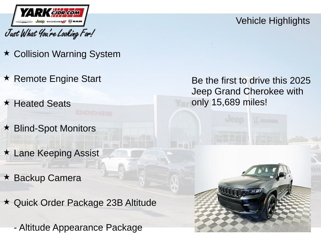 Certified 2025 Jeep Grand Cherokee Altitude image 13