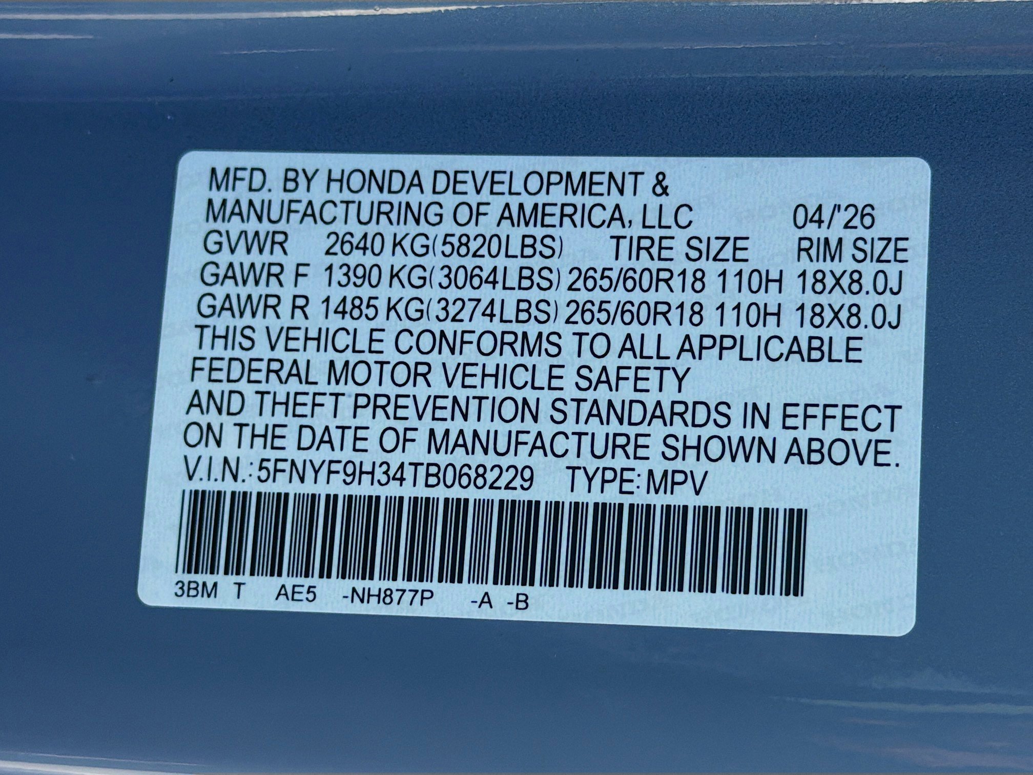 New 2026 Honda Passport RTL image 28