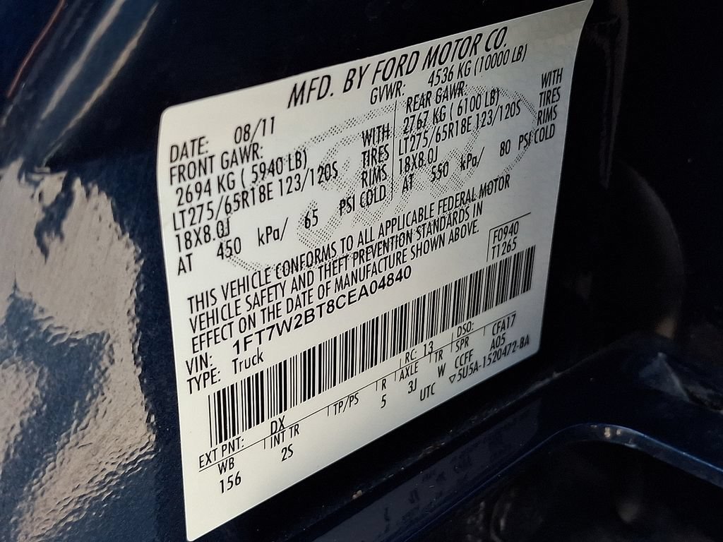 Used 2012 Ford F250 XLT w/ XLT Interior Pkg AWD/4WD image 32