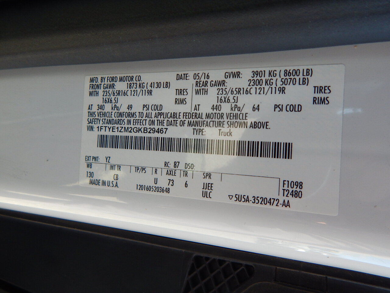 Used 2016 Ford Transit 150 130 Low Roof RWD image 29