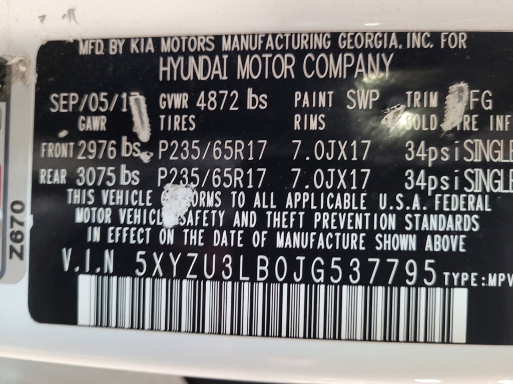 Used 2018 Hyundai Santa Fe Sport w/ 2.4L Value Package 02 FWD image 33