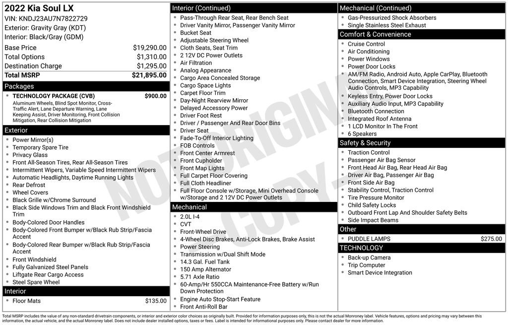 Certified 2022 Kia Soul LX w/ Technology Package FWD image 34