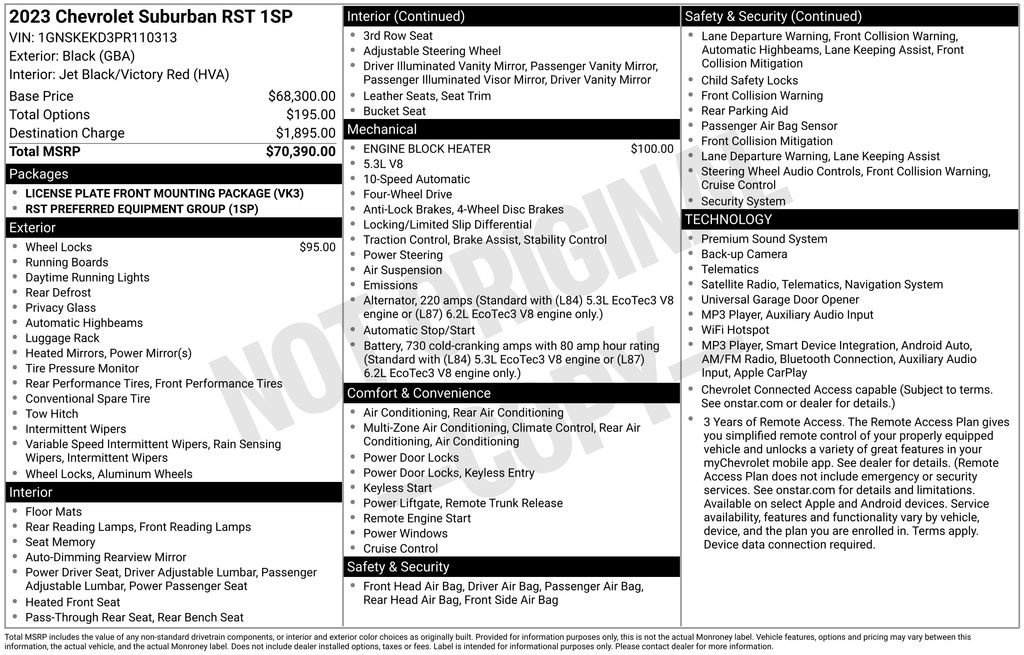 Certified 2023 Chevrolet Suburban RST AWD/4WD image 40