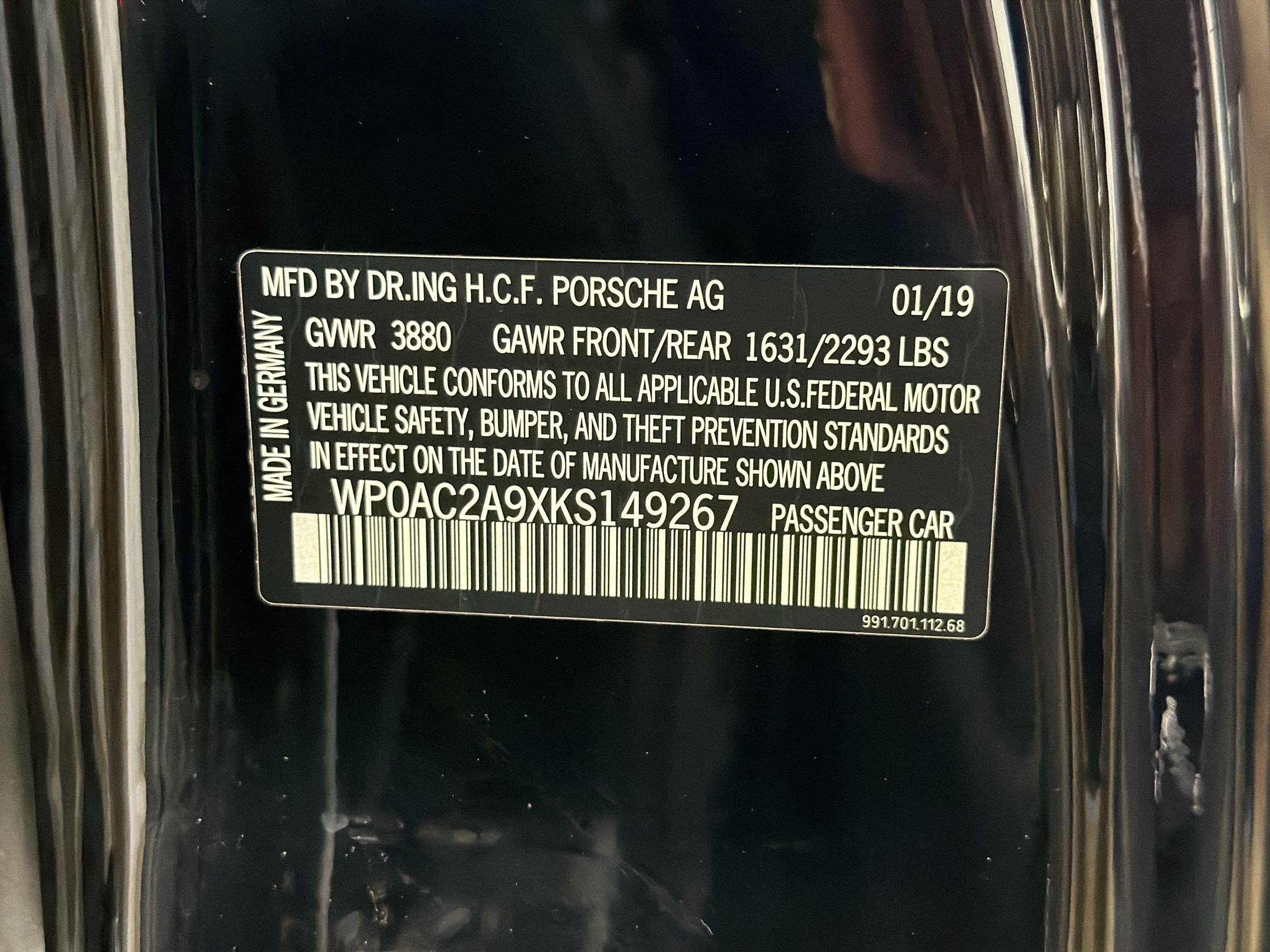 Certified 2019 Porsche 911 GT3 RWD image 20