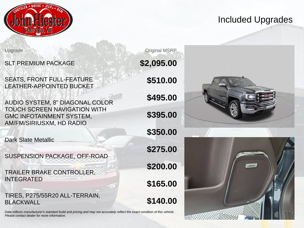 Used 2018 GMC Sierra 1500 SLT w/ SLT Premium Package AWD/4WD image 3