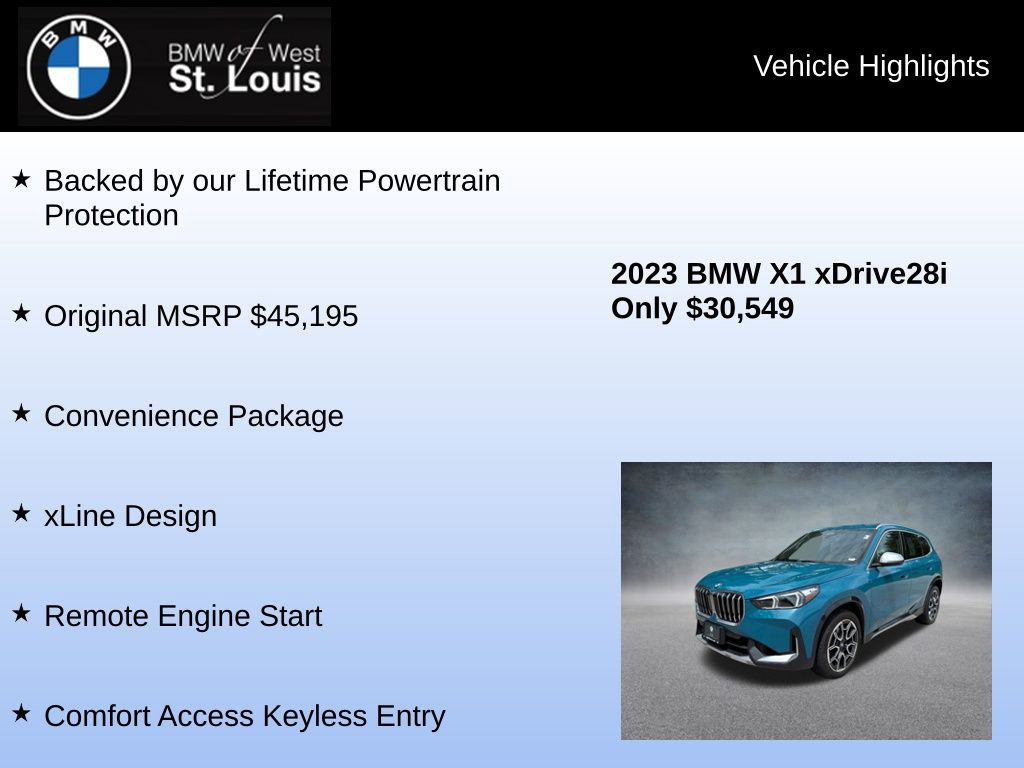 Used 2023 BMW X1 xDrive28i w/ Convenience Package AWD/4WD image 8