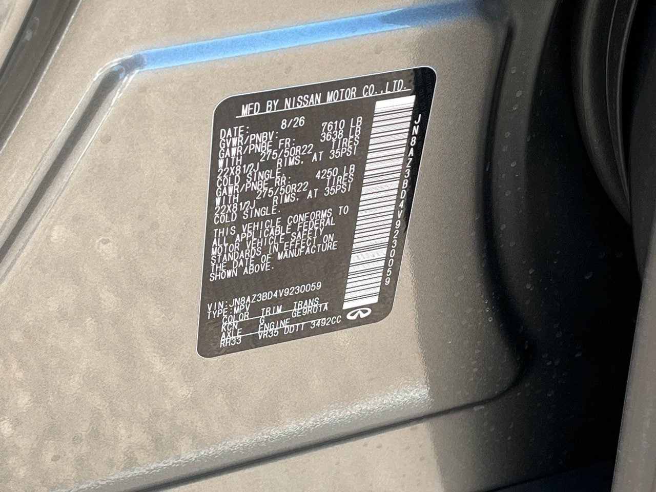 New 2027 INFINITI QX80 Luxe RWD image 30