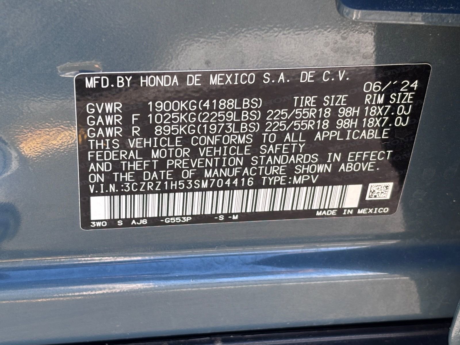 Certified 2025 Honda HR-V Sport image 36