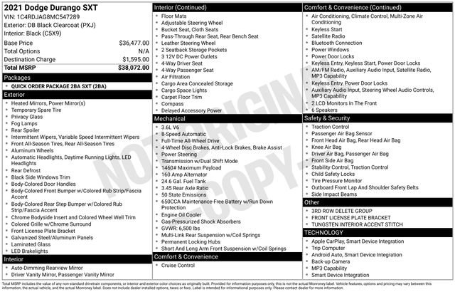 Certified 2021 Dodge Durango SXT image 10