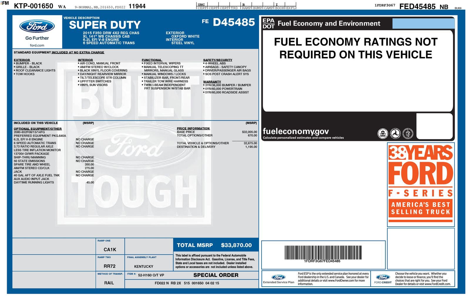 Used 2015 Ford F350 XL image 3