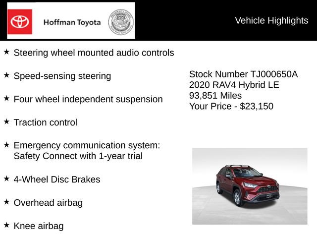 Used 2020 Toyota RAV4 LE w/ All Weather Liner Package AWD/4WD image 15