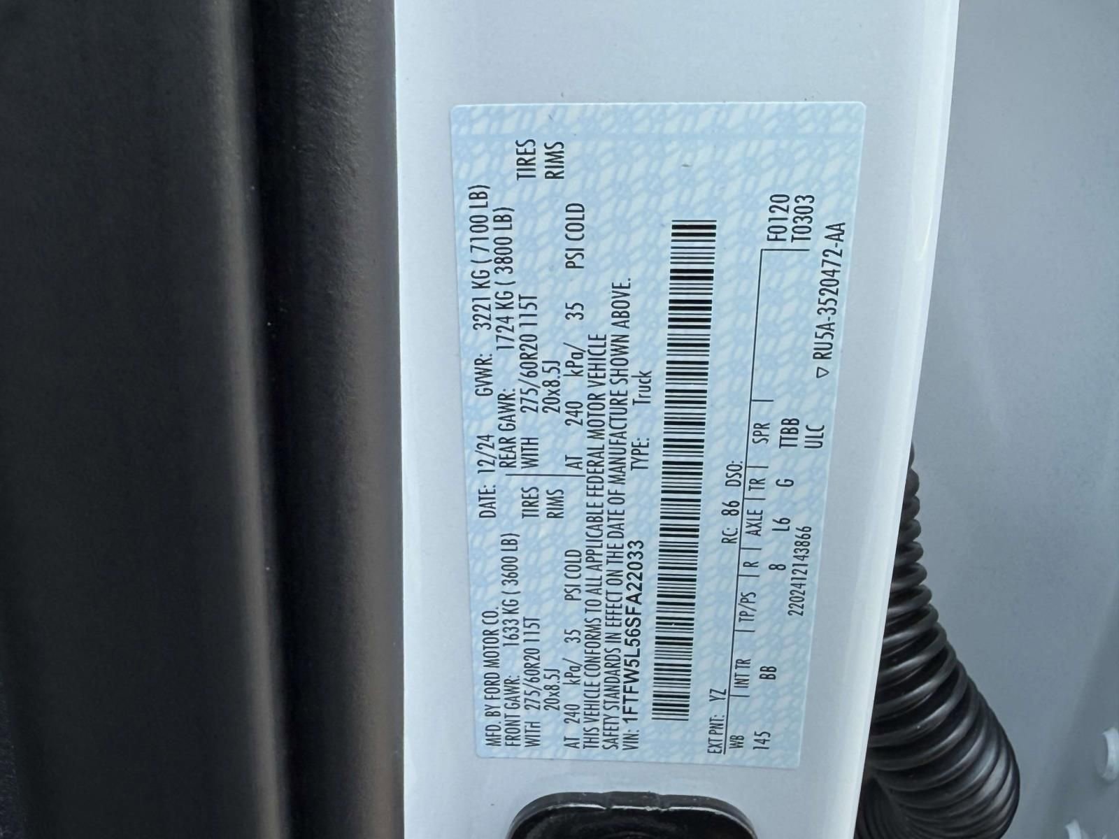 New 2025 Ford F150 Lariat w/ Equipment Group 502A High image 21