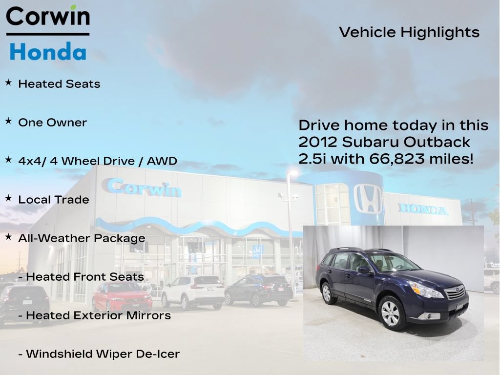 Used 2012 Subaru Outback 2.5i w/ Alloy Wheel Pkg AWD/4WD image 6