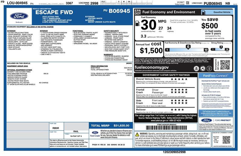 Used 2023 Ford Escape Active w/ Cold Weather Package FWD image 3
