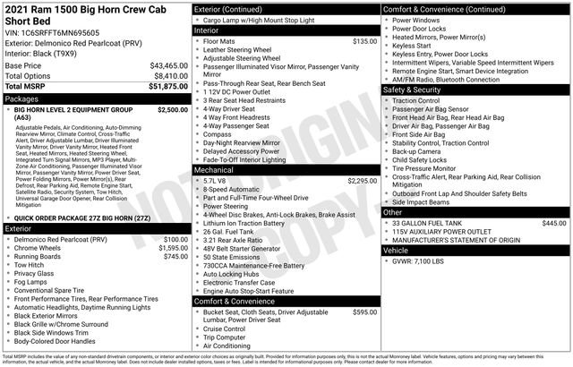 Used 2021 RAM 1500 Big Horn image 9