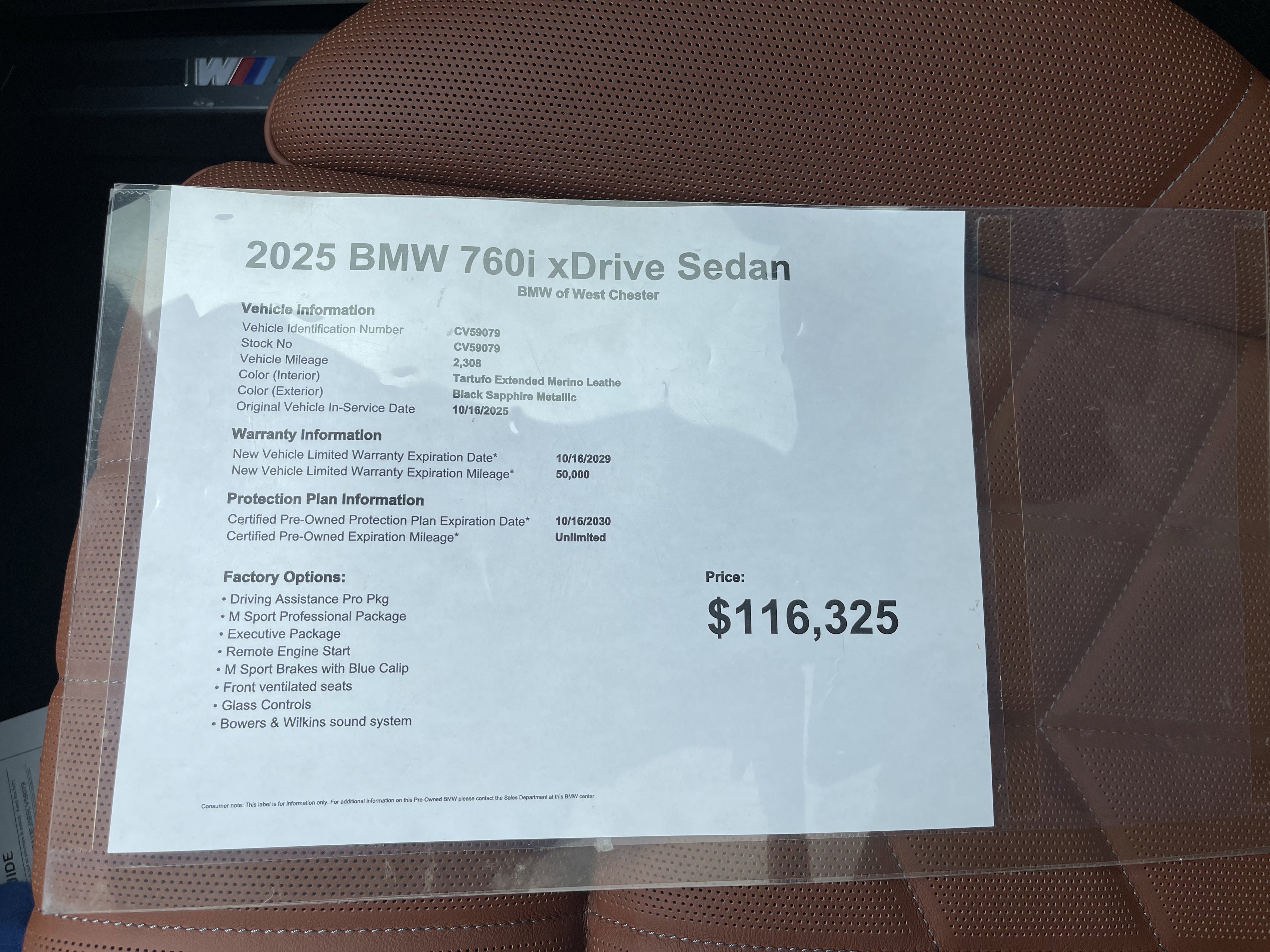 Certified 2025 BMW 760i xDrive w/ Executive Package image 18