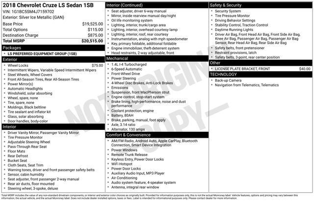 Used 2018 Chevrolet Cruze LS image 25