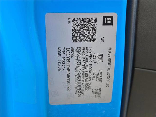 Used 2021 Chevrolet Corvette Stingray Preferred Cpe w/ Battery Protection Package RWD image 25