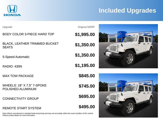Used 2016 Jeep Wrangler Unlimited Sahara w/ Max Tow Package AWD/4WD image 3