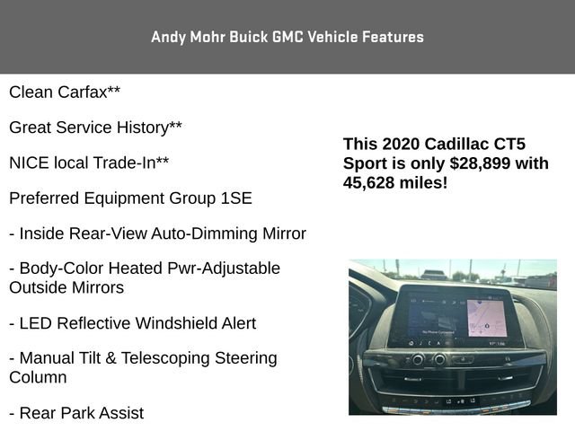 Used 2020 Cadillac CT5 Sport w/ Platinum Package RWD image 4
