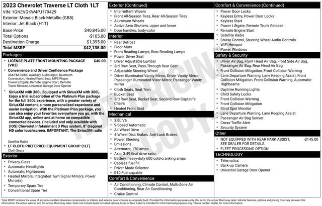Certified 2023 Chevrolet Traverse LT image 2