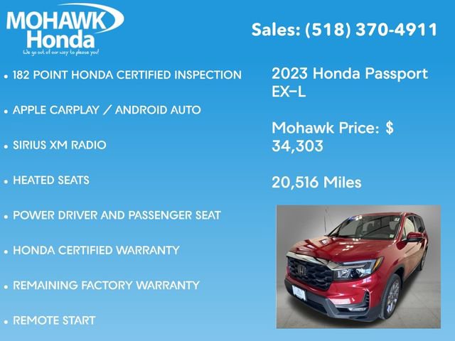 Certified 2023 Honda Passport EX-L image 16