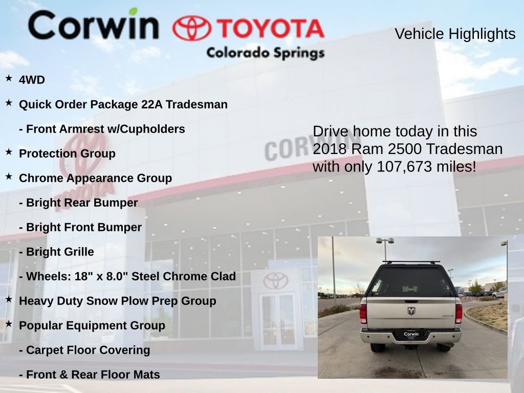 Used 2018 RAM 2500 Tradesman w/ Chrome Appearance Group AWD/4WD image 7