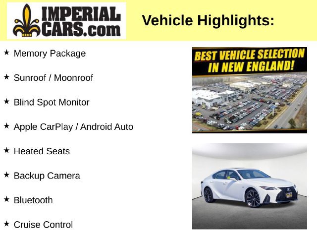 Used 2024 Lexus IS 350 F Sport w/ Memory Package AWD/4WD image 8