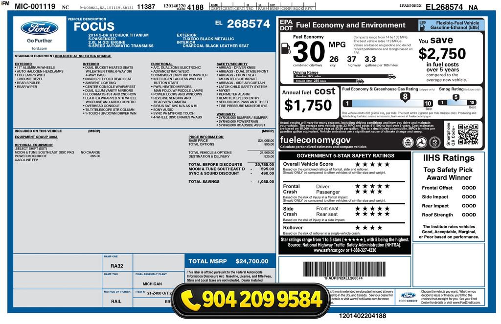 Used 2014 Ford Focus Titanium FWD image 24