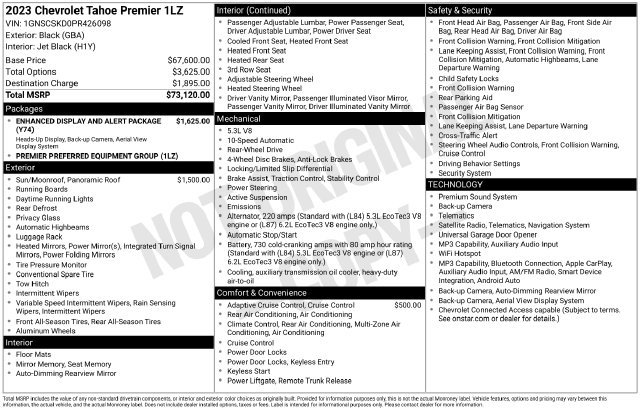 Used 2023 Chevrolet Tahoe Premier RWD image 7