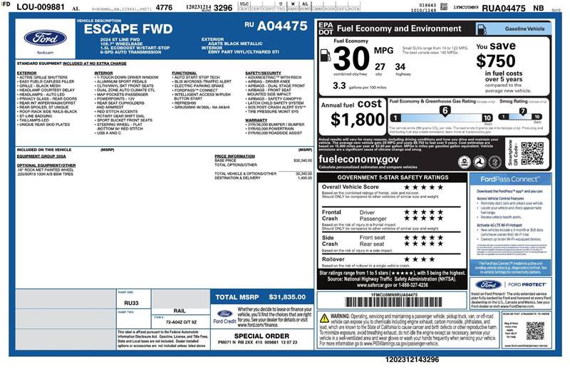 Used 2024 Ford Escape ST-Line FWD image 3