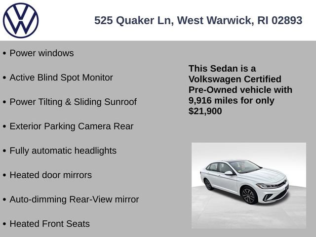 Certified 2025 Volkswagen Jetta SE w/ Sunroof Package image 13