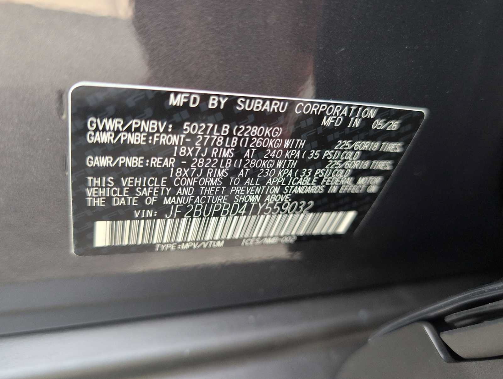 New 2026 Subaru Outback Premium AWD/4WD image 34