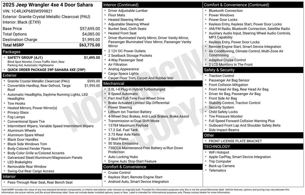 Used 2025 Jeep Wrangler Unlimited Sahara w/ Safety Group image 46