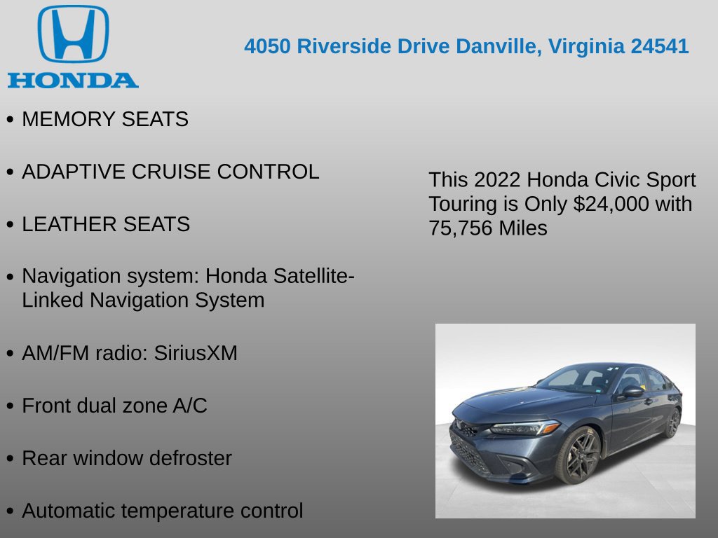 Used 2022 Honda Civic Sport Touring image 12