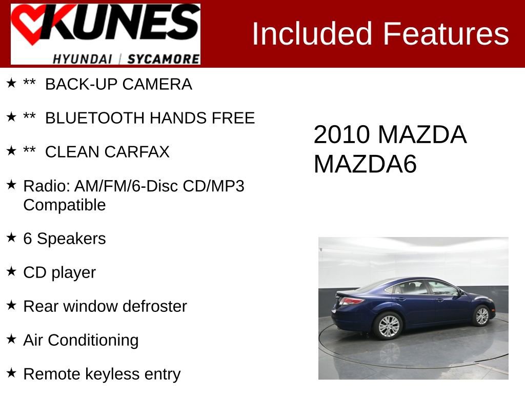 Used 2010 MAZDA MAZDA6 i Touring FWD image 2