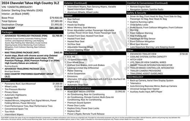 Used 2024 Chevrolet Tahoe High Country w/ Advanced Technology Package image 5