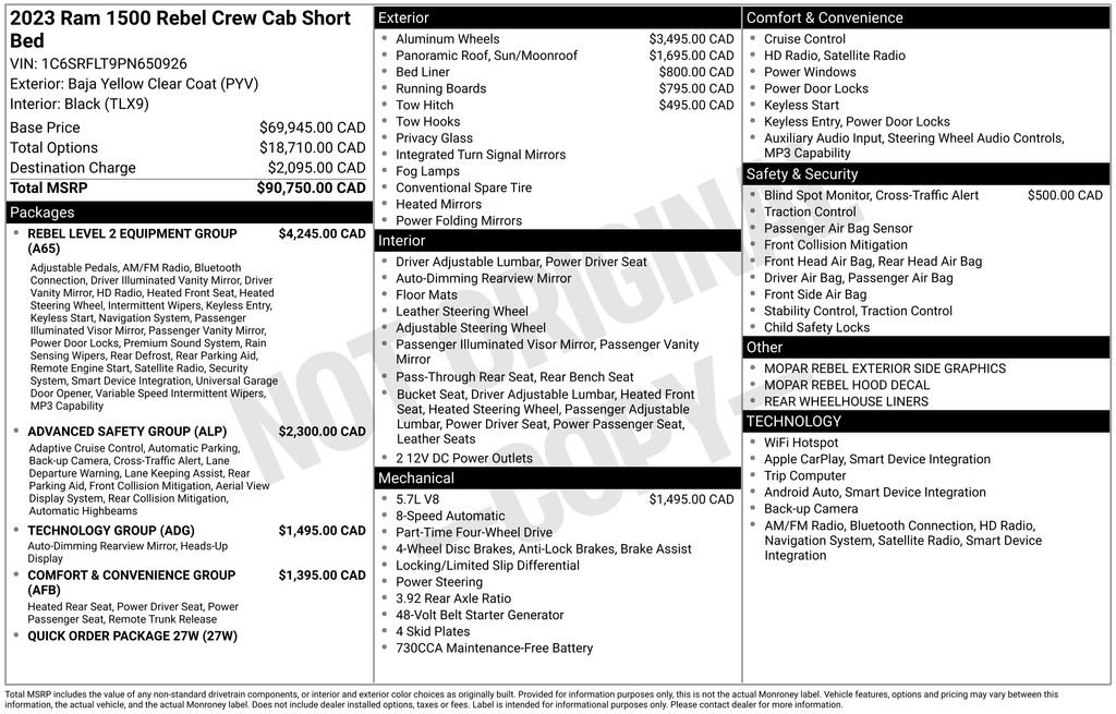 Used 2023 RAM 1500 Rebel w/ Rebel Level 2 Equipment Group AWD/4WD image 4