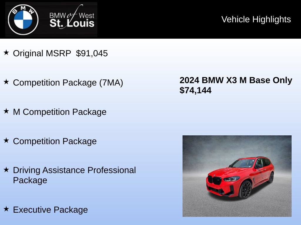 Used 2024 BMW X3 M w/ Competition Package AWD/4WD image 8