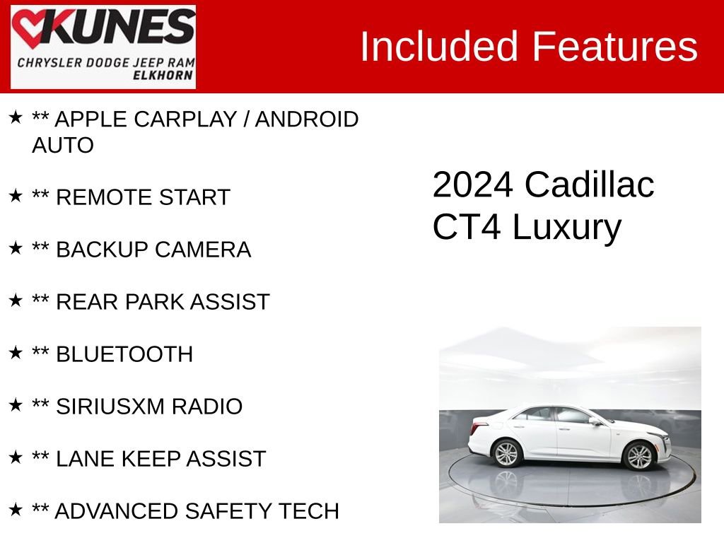 Used 2024 Cadillac CT4 Luxury image 3