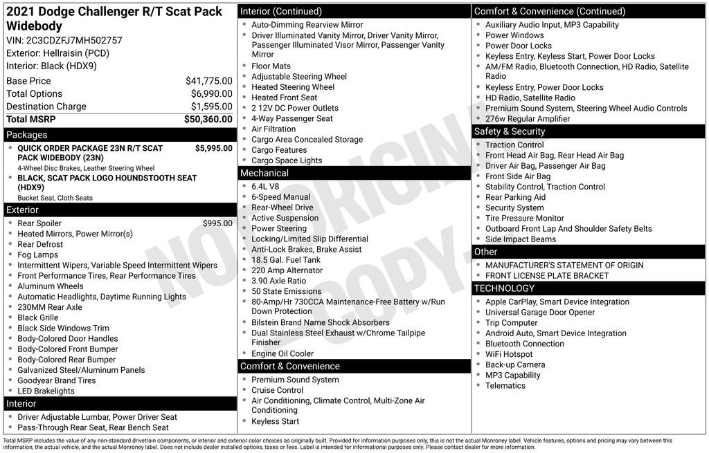 Used 2021 Dodge Challenger R/T Scat Pack image 1