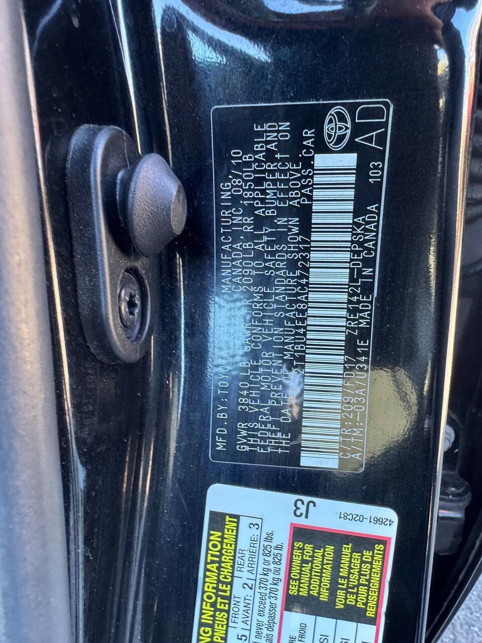 Used 2010 Toyota Corolla S image 15