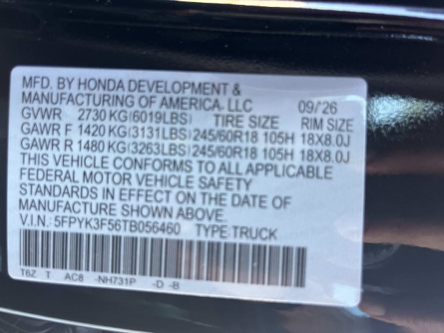 New 2026 Honda Ridgeline RTL image 30