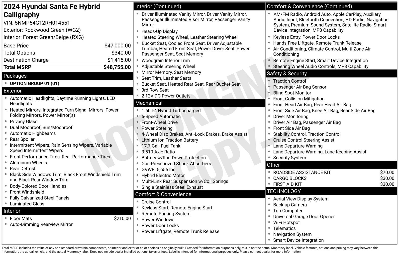 Certified 2024 Hyundai Santa Fe Calligraphy FWD image 14