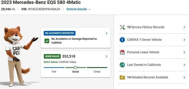 Certified 2023 Mercedes-Benz EQS 580 4MATIC Sedan image 3