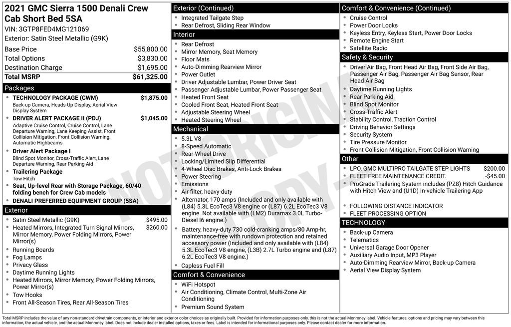 Used 2021 GMC Sierra 1500 Denali w/ Technology Package image 35