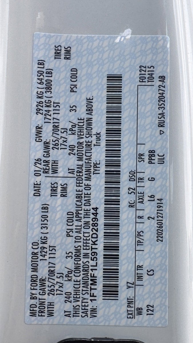 New 2026 Ford F150 XL w/ Equipment Group 103A High image 13